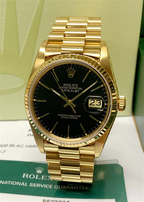 gold rolex datejust 16018